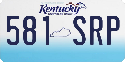 KY license plate 581SRP