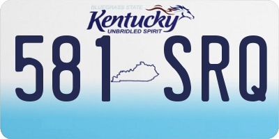 KY license plate 581SRQ