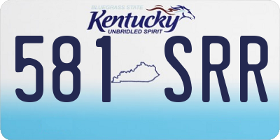 KY license plate 581SRR