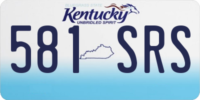 KY license plate 581SRS