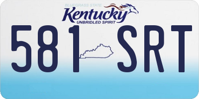 KY license plate 581SRT