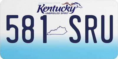 KY license plate 581SRU
