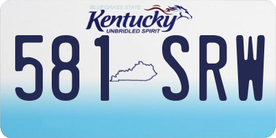 KY license plate 581SRW