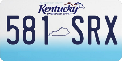 KY license plate 581SRX