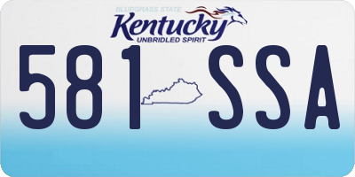 KY license plate 581SSA
