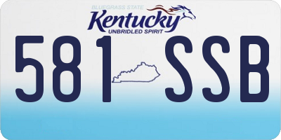 KY license plate 581SSB