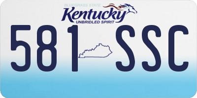 KY license plate 581SSC