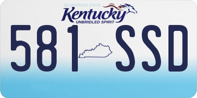 KY license plate 581SSD