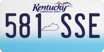 KY license plate 581SSE