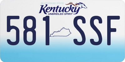 KY license plate 581SSF