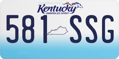 KY license plate 581SSG