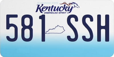 KY license plate 581SSH