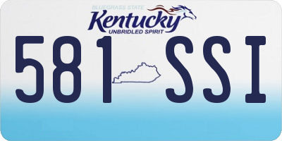KY license plate 581SSI