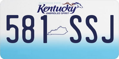 KY license plate 581SSJ