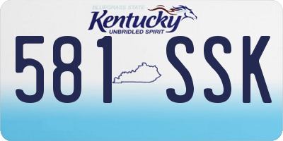 KY license plate 581SSK