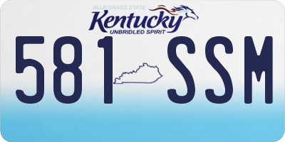 KY license plate 581SSM