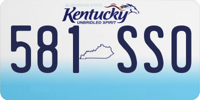 KY license plate 581SSO