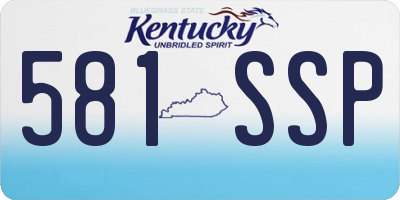 KY license plate 581SSP