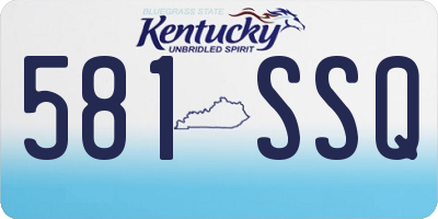 KY license plate 581SSQ