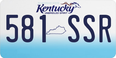 KY license plate 581SSR