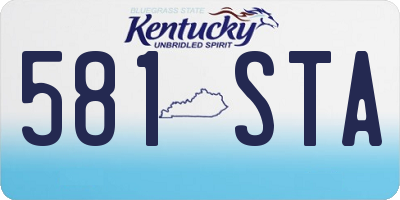KY license plate 581STA