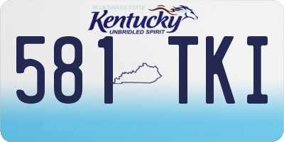 KY license plate 581TKI
