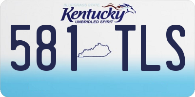 KY license plate 581TLS
