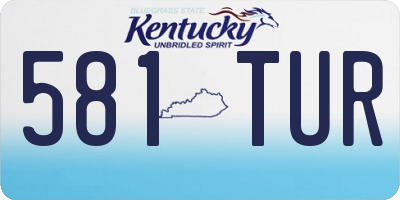 KY license plate 581TUR