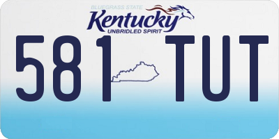 KY license plate 581TUT