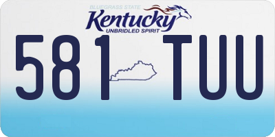 KY license plate 581TUU