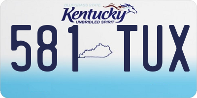 KY license plate 581TUX
