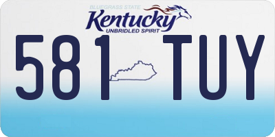 KY license plate 581TUY