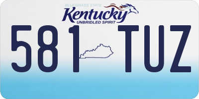 KY license plate 581TUZ