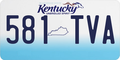 KY license plate 581TVA