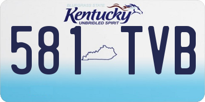 KY license plate 581TVB