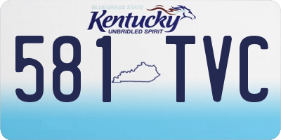 KY license plate 581TVC
