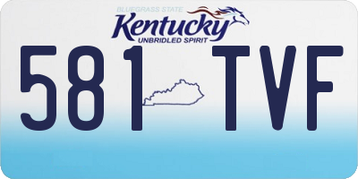 KY license plate 581TVF