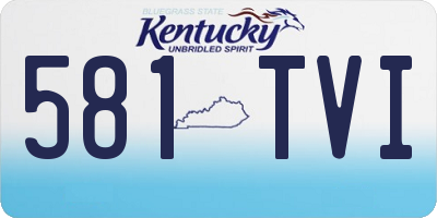 KY license plate 581TVI