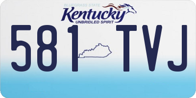 KY license plate 581TVJ