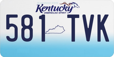 KY license plate 581TVK