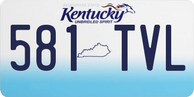 KY license plate 581TVL