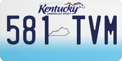 KY license plate 581TVM