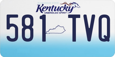 KY license plate 581TVQ