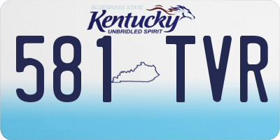 KY license plate 581TVR