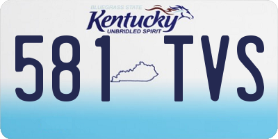 KY license plate 581TVS