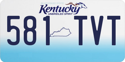 KY license plate 581TVT