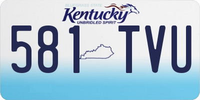 KY license plate 581TVU