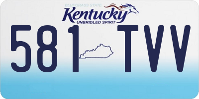KY license plate 581TVV