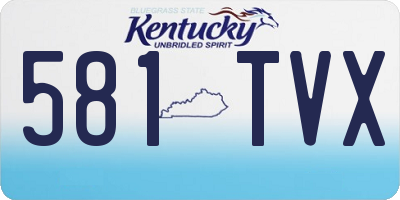 KY license plate 581TVX