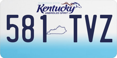KY license plate 581TVZ
